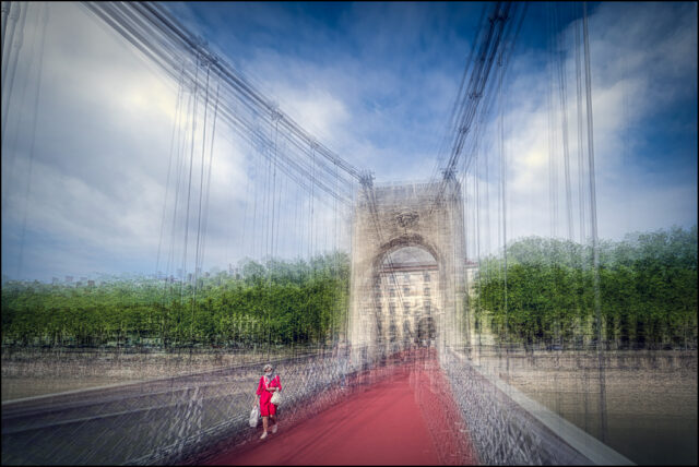 Passerelle du Collège, Lyon, Exposition multiple